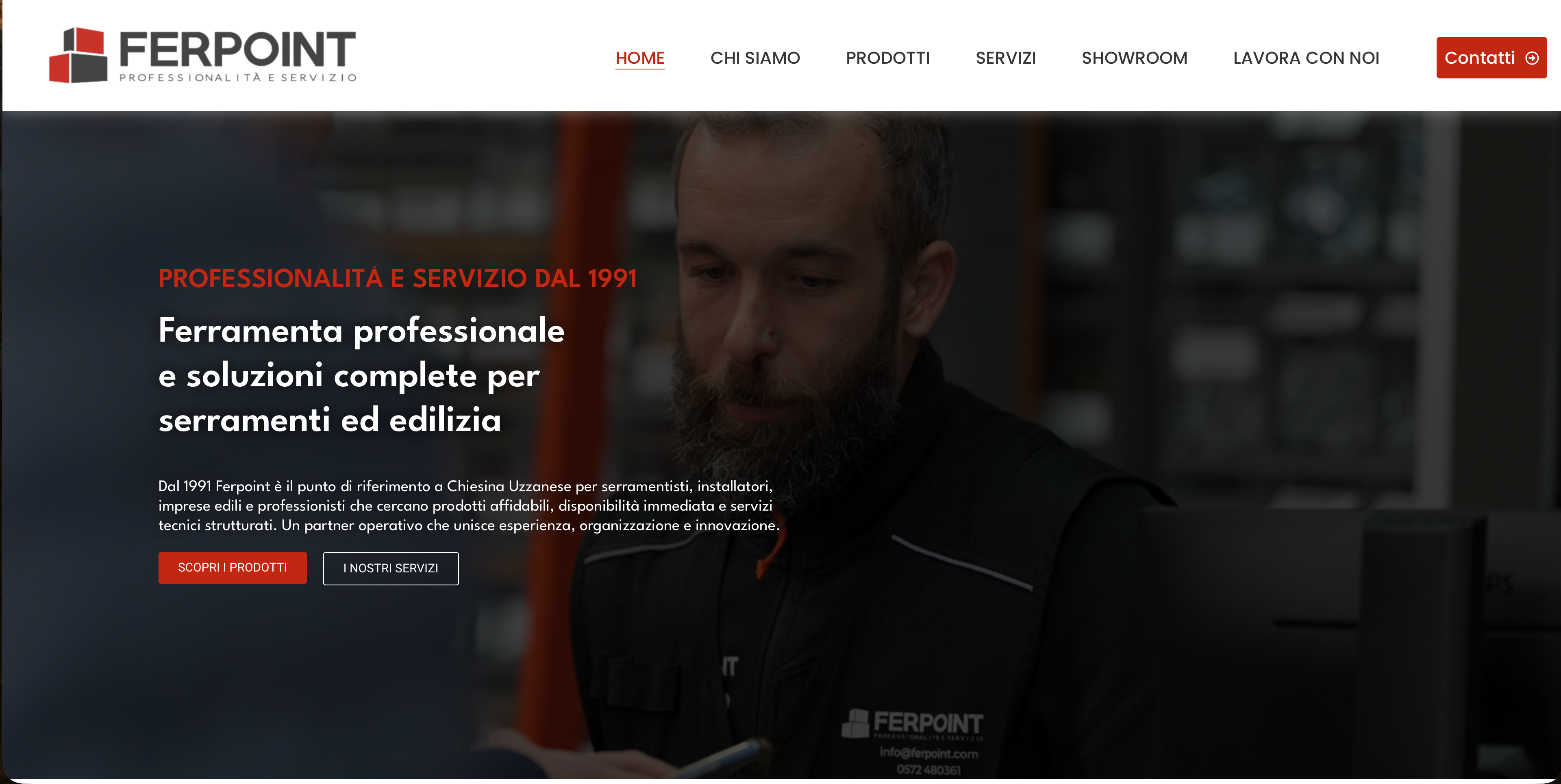 Screenshot sito ferpoint.it — design Soul Studio