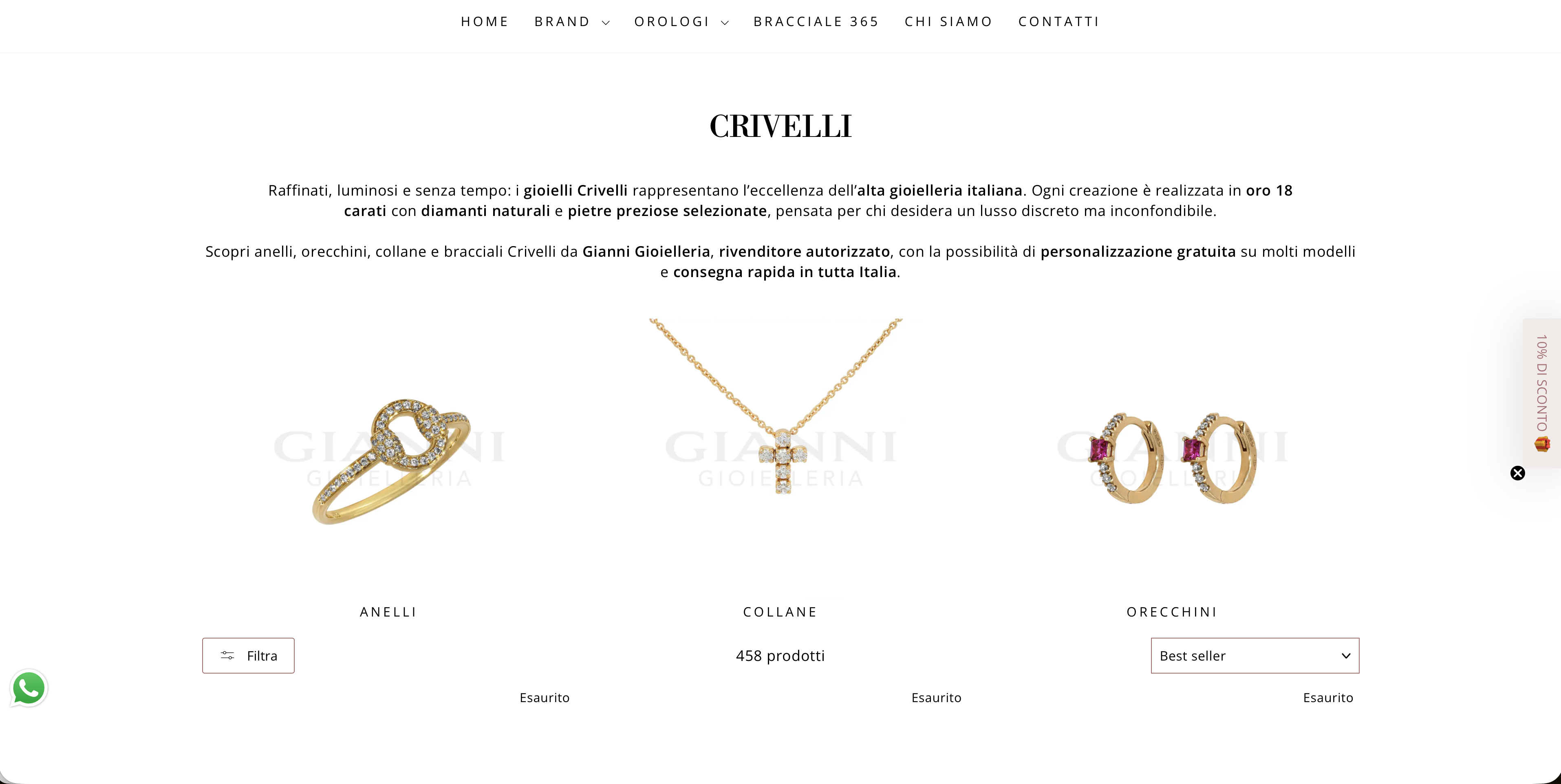 E-commerce Gianni Gioielleria — pagina 2