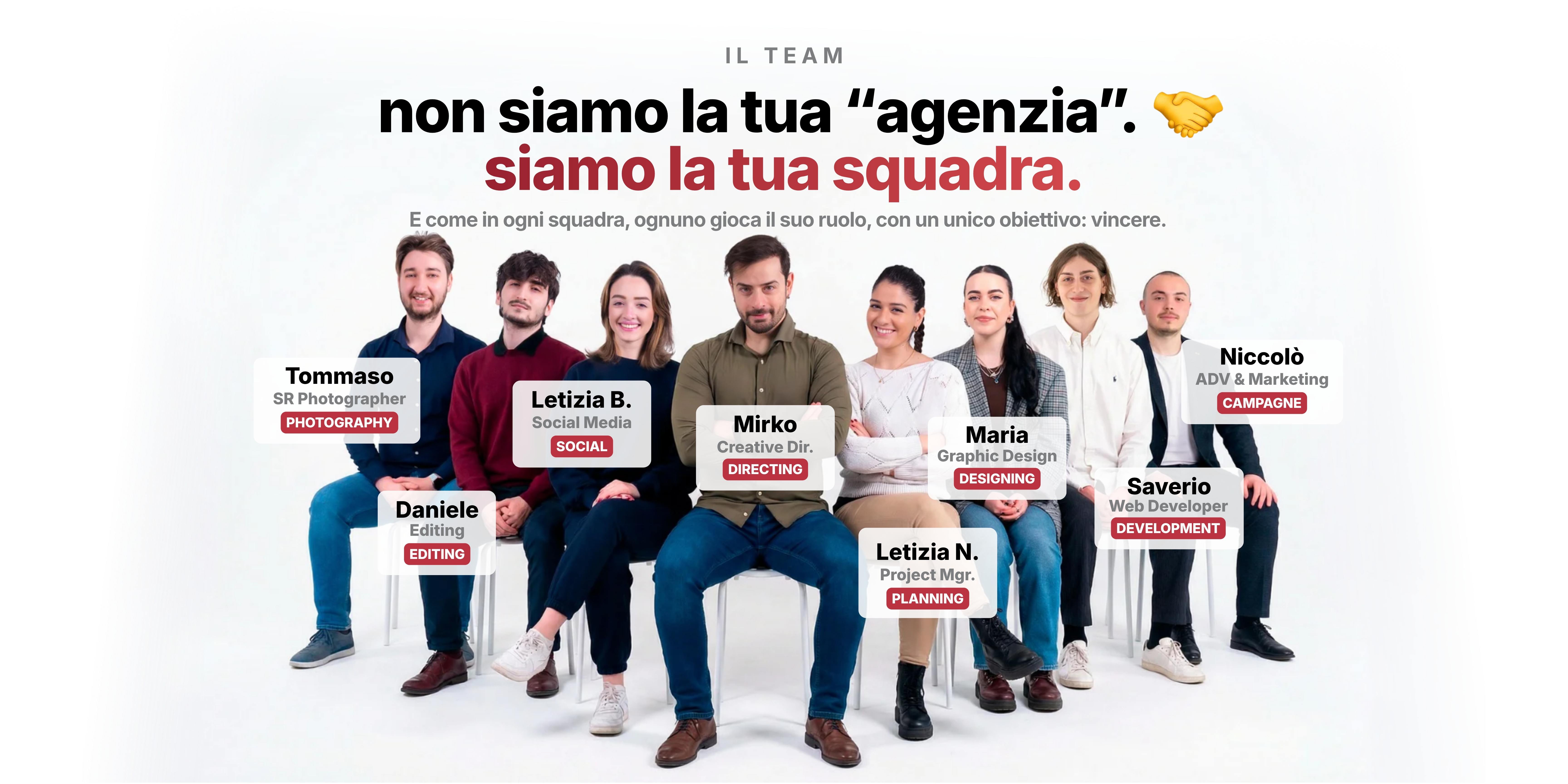 Il team Soul Studio — non siamo la tua agenzia, siamo la tua squadra